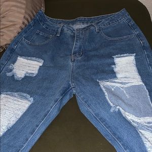 Mom High Waisted Ripped Jeans